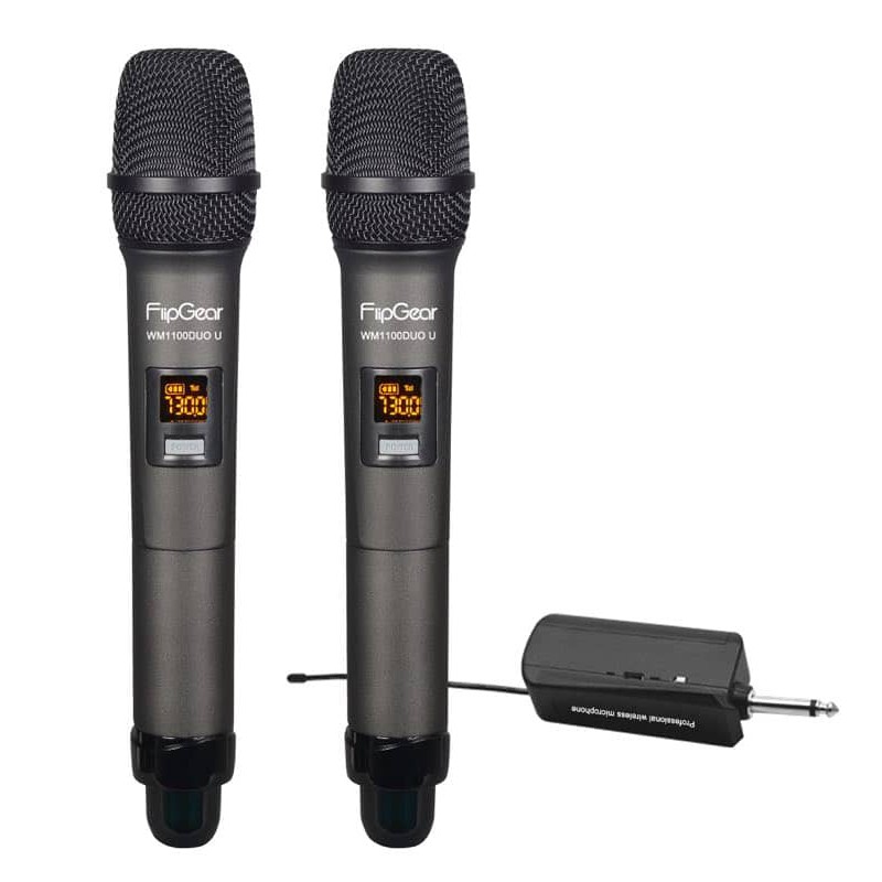 FLIPGEAR WM 1100 DUO U Professional UHF Wireless Microphones 1