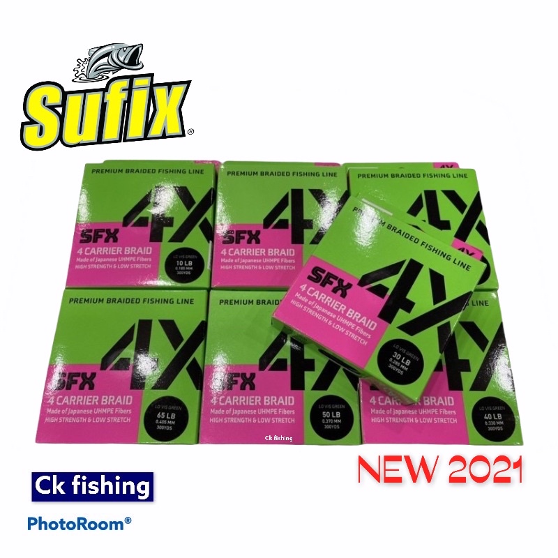 Sufix SFX 4X Carrier Fishing Braided Line 3LB to 65LB (NEW 2021