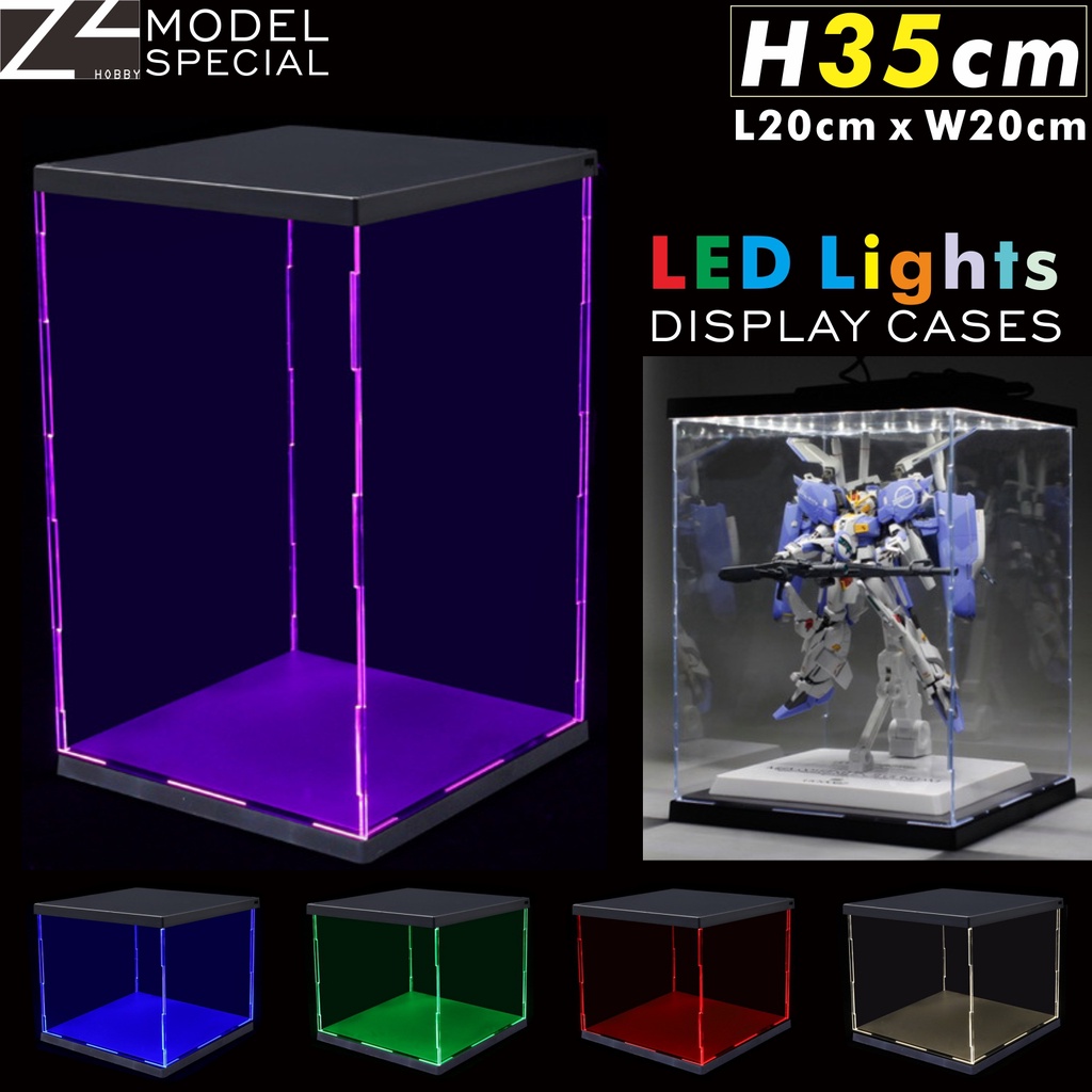 display case with light