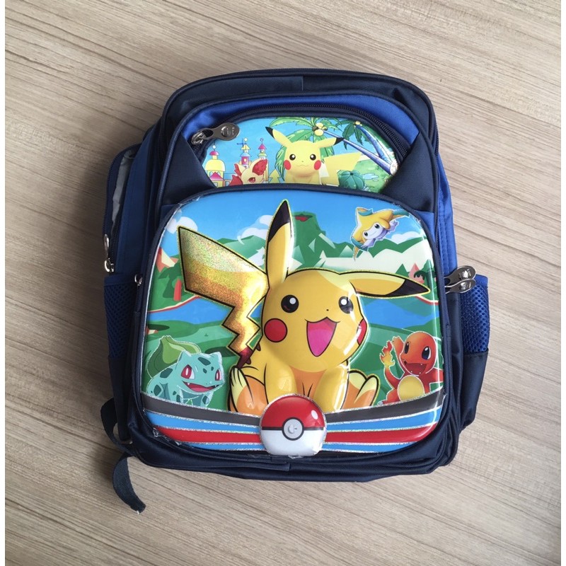 Pokemon school bag with 5 compartments Shopee Malaysia