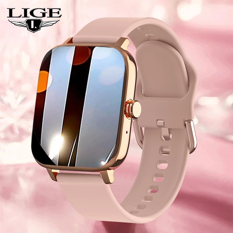 Cheap LIGE New Women Smart watch Men 1.69 Color Screen Full touch Fitness  Tracker Bluetooth Call Smart Clock Ladies Smart Watch Women