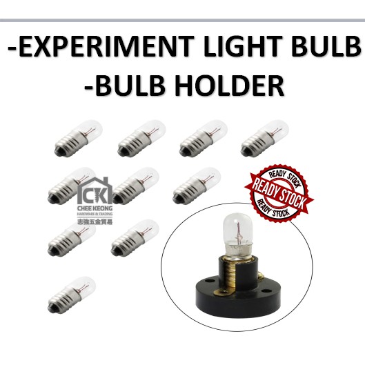 5pcs Experiment Light Bulb 3.8V 0.30 Amp E10 BULB HOLDER