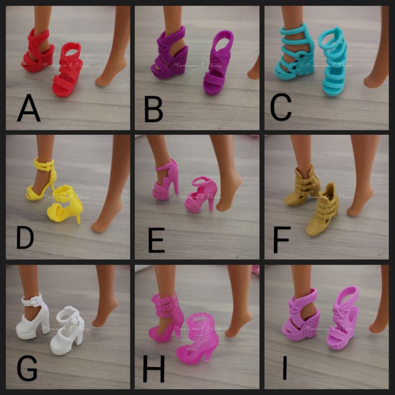 Barbie doll deals shoes set