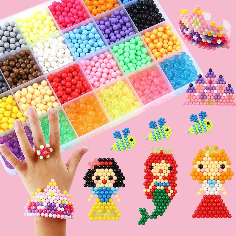 3D Beads Puzzle New Crystal DIY Aqua Beads Water Spray Magic Hand