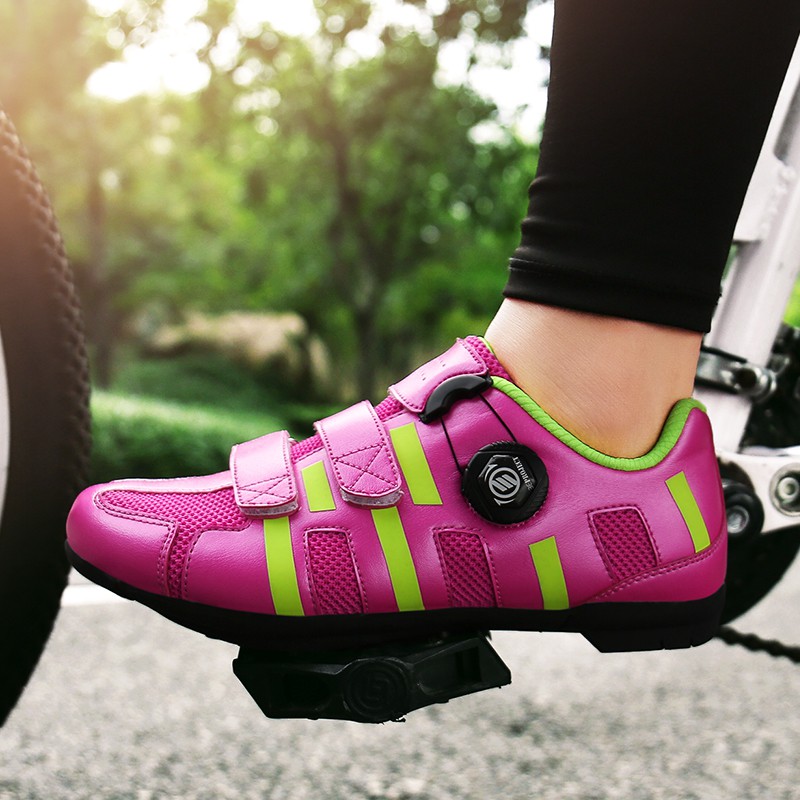 Pink cheap cycling shoes