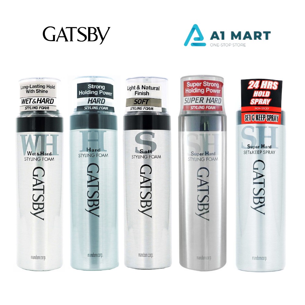 Gatsby Styling Foam 185g / Set & Keep Spray 180g