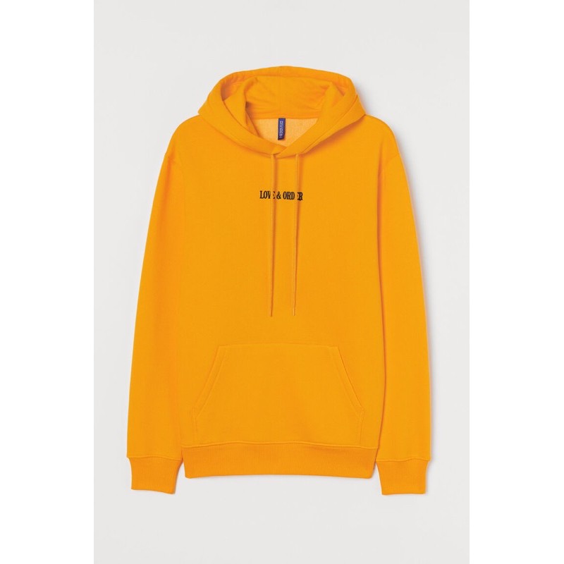 H and cheap m orange hoodie