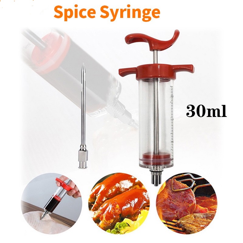 1pc Kitchen Turkey Needle Bbq Tool, Steak Meat Marinade Injector Kitchen  Utensil