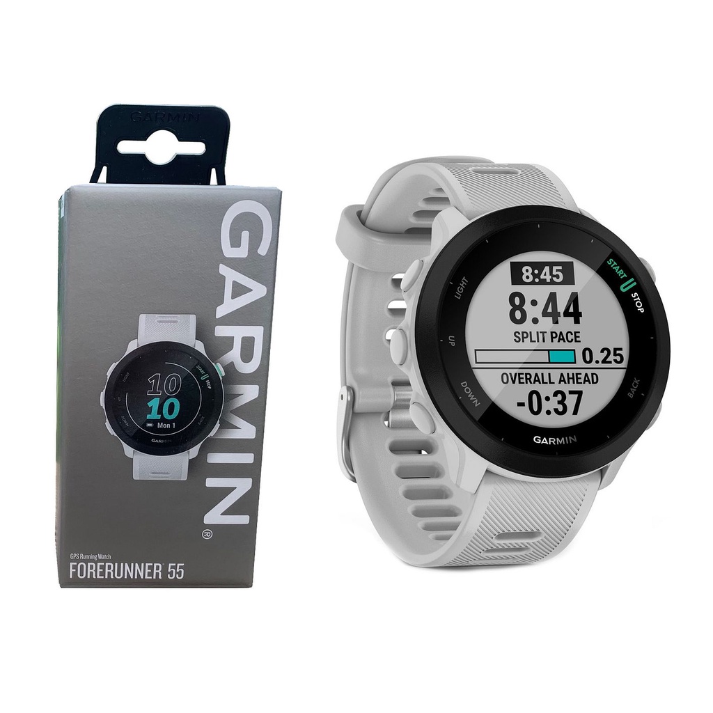 Garmin Forerunner 55 Waterproof GPS Running Smartwatch White