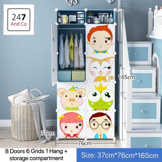 Cupboard Dressers Closet Organizer Plastic Home Clothes Baby