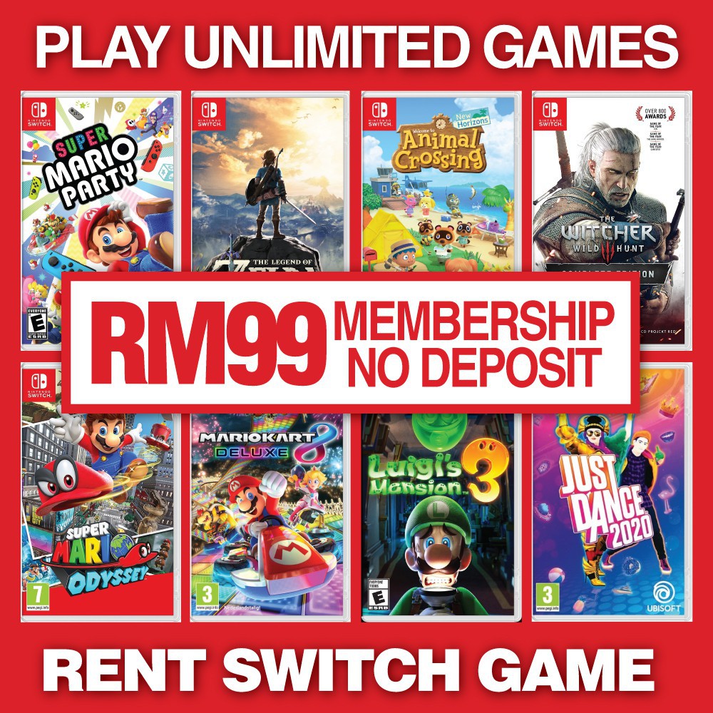 Nintendo switch games for hot sale rent