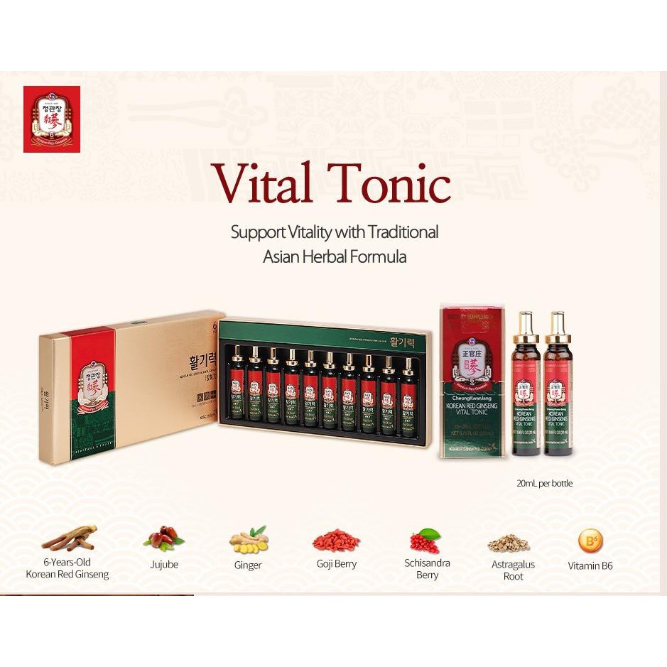 Cheong Kwan Jang Korean Red Ginseng Vital Tonic 正官庄活气力[EXP