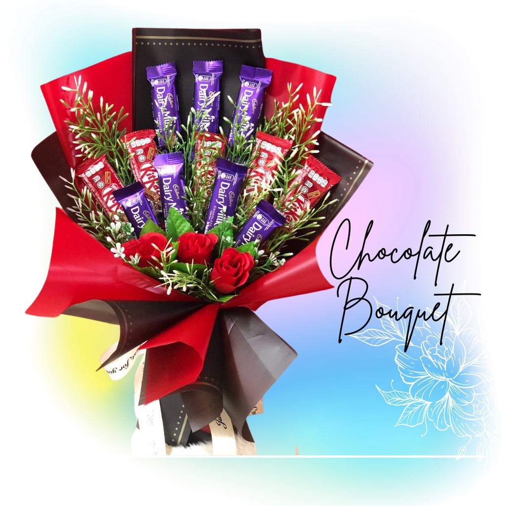 Diah's Chocolate Bouquet - Set Pahar Coklat..Sesuai untuk pelbagai  majlis.Sebuah pasu + 40 batang coklat + Bunga Hiasan + wording ucapan bagi  setiap coklat = RM 140 sahaja.Kepuasan anda keutamaan kami. Hubungi 013  2397202 / 013 7106915.