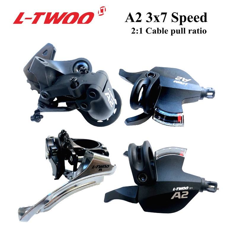 LTWOO Groupset LTWOO A2 3x7 21 Speed Groupset Shifter Lever Rear