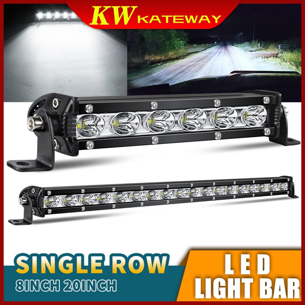 KATEWAY Single Row 30W 90W Led Light Bar Work 4x4 Offroad Light 12V 24V  Combo Beam For Offroad 4WD Truck 12V 24V Barra Led Bar