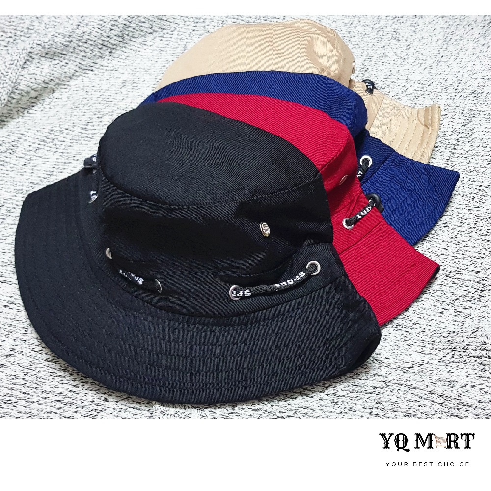 COTTON] Korean Style Hat/ Fishing Hat/ Round Hat/Outing Hat/ Topi