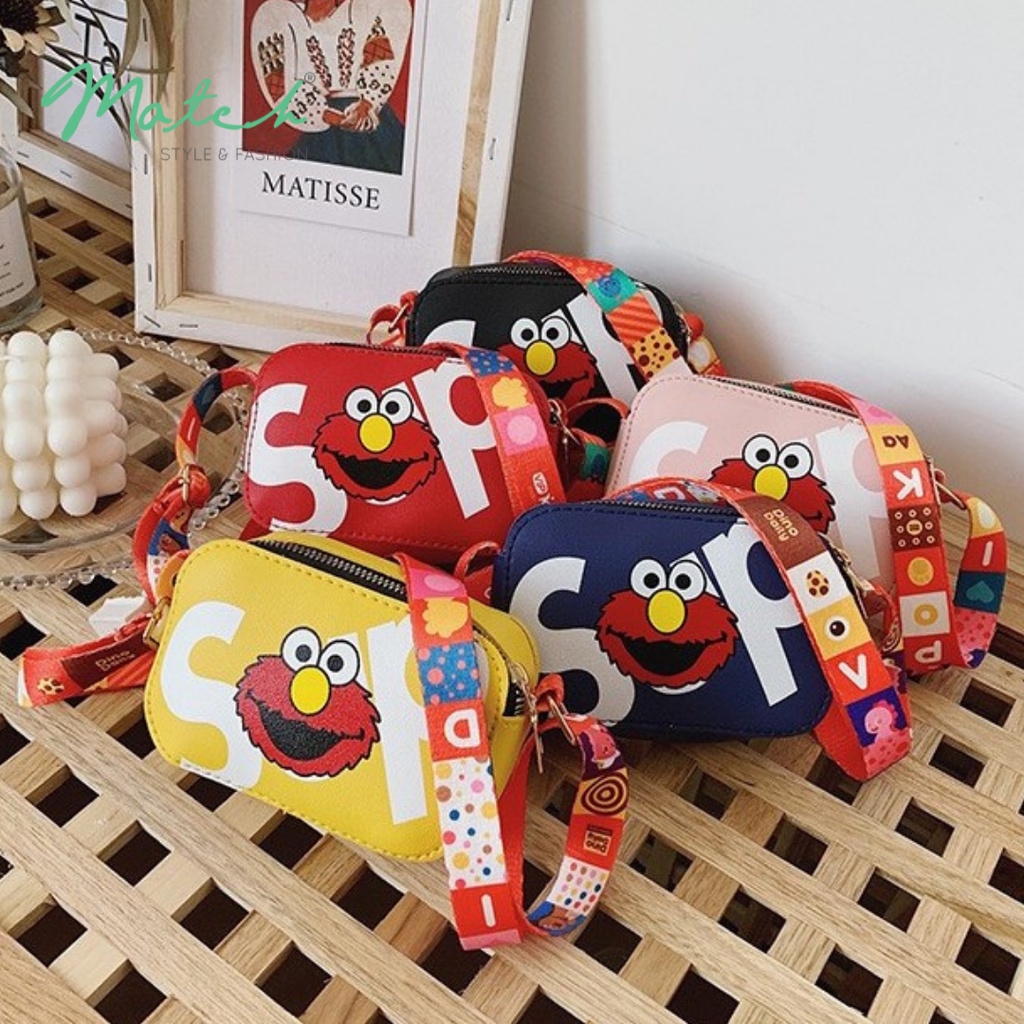 Elmo Cute Sesame Street Sling Bags Cartoon Cute Girls Boys Casual