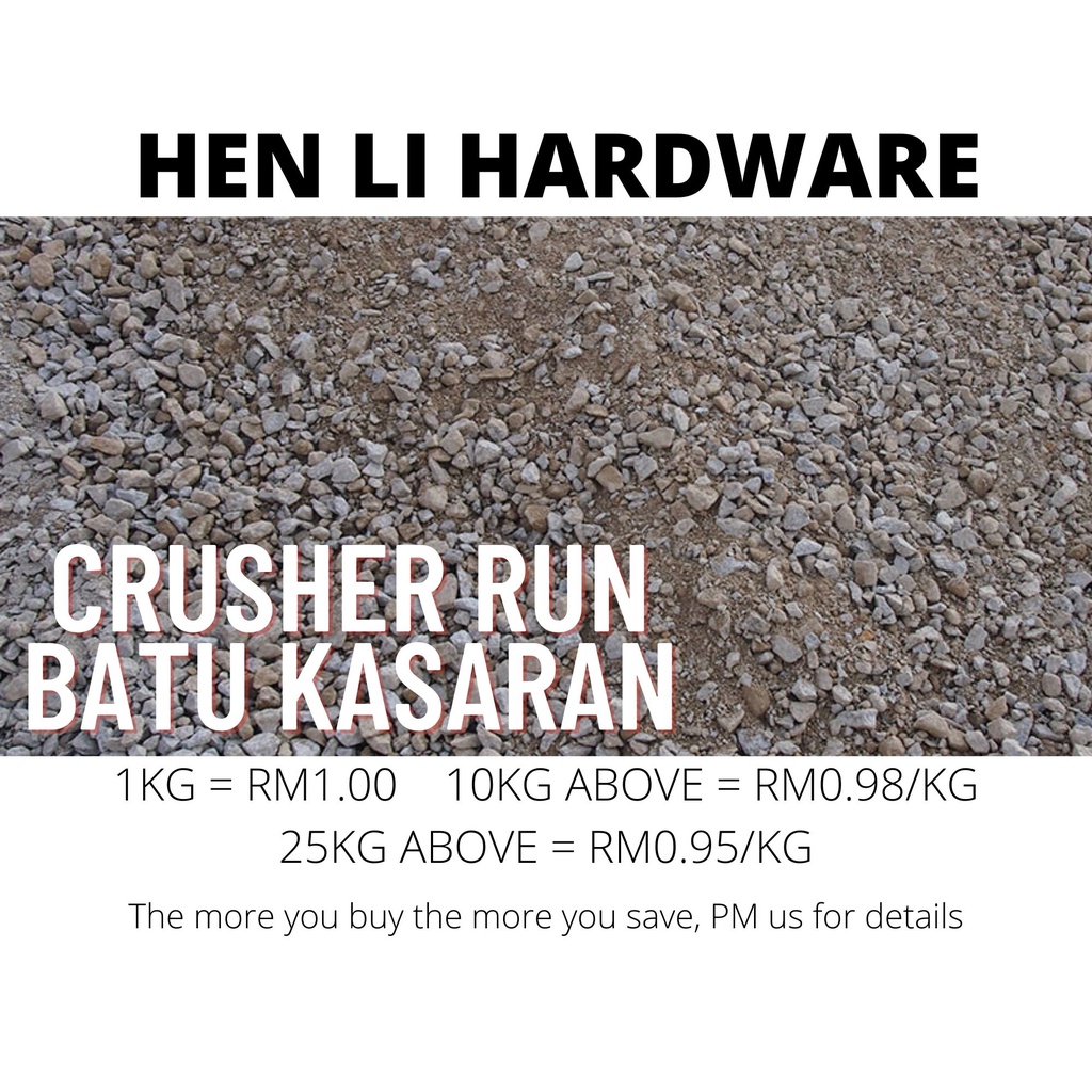 Crusher Run Stone Batu Kasaran 1KG Wholesale Price Available