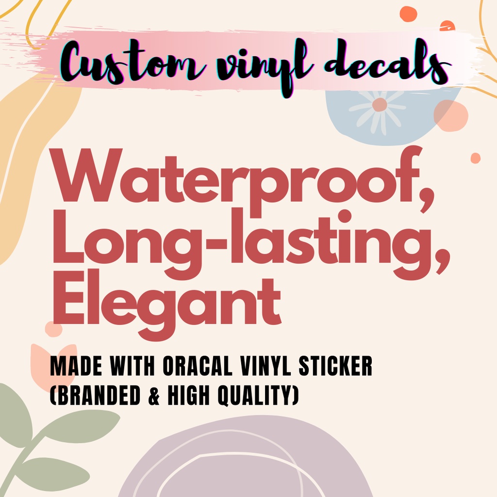 Custom Vinyl Decals  Waterproof –