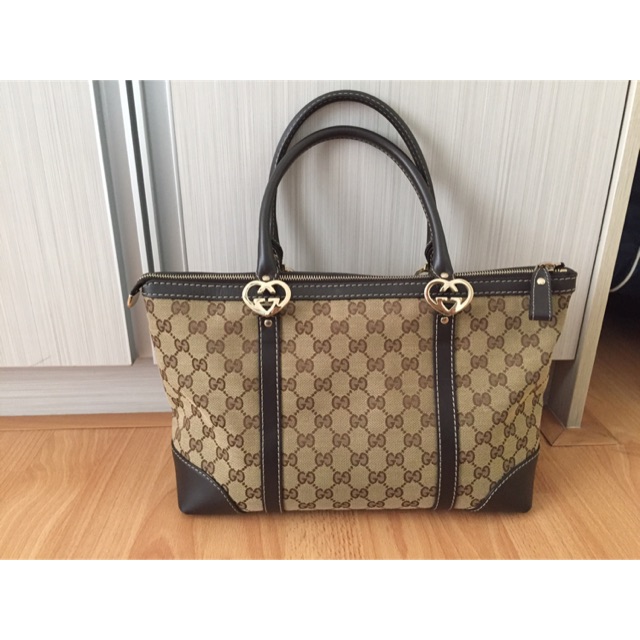 Gucci lovely heart shaped interlocking G tote Shopee Malaysia