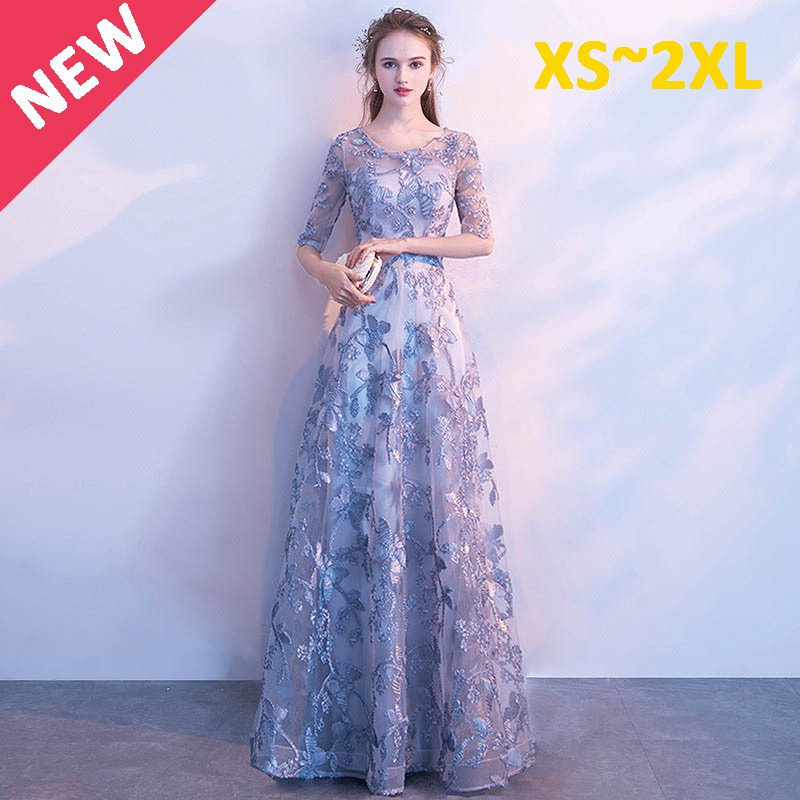 New Women Floral Evening Dress Wedding Dress Maxi Dress Party