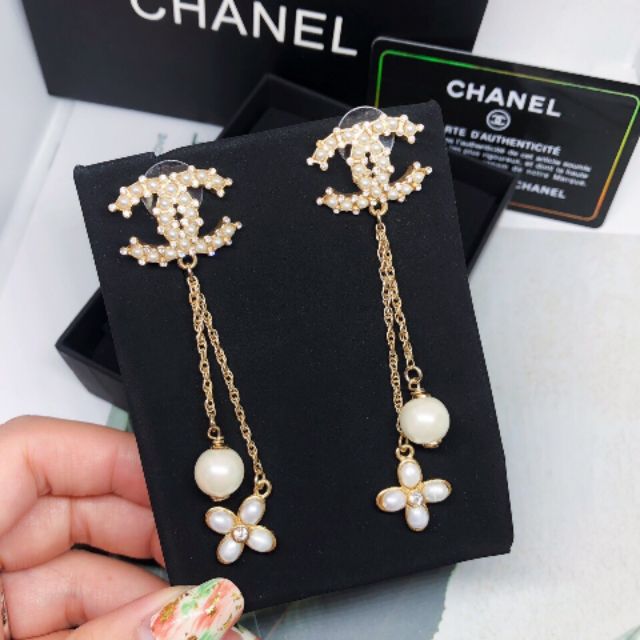 Chanel sale earrings long