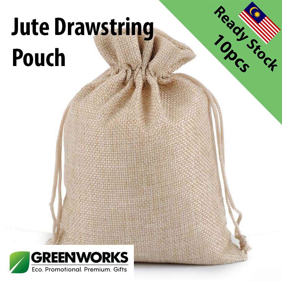 Small hessian best sale drawstring bags