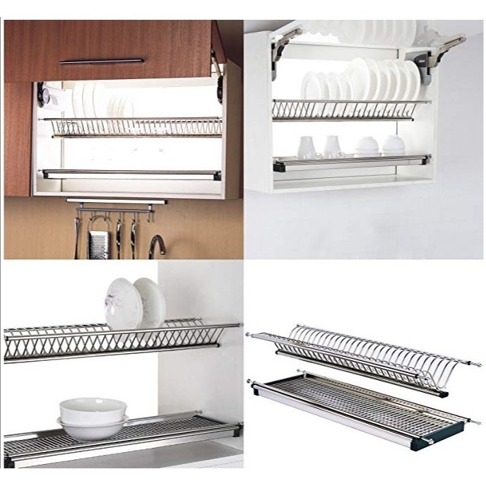 201 Stainless Steel hanging Dish Rack Top and Bottom