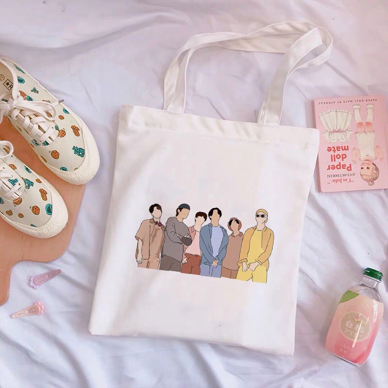 Bts Tote Bag Kpop Tote Bag BTS Merch Kpop Canvas Tote 