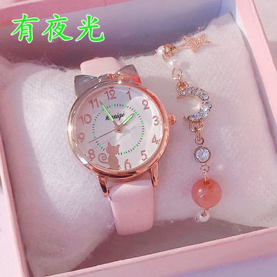 2021Korea Girl Watches Luminous Watches Student Girls Gift Cute