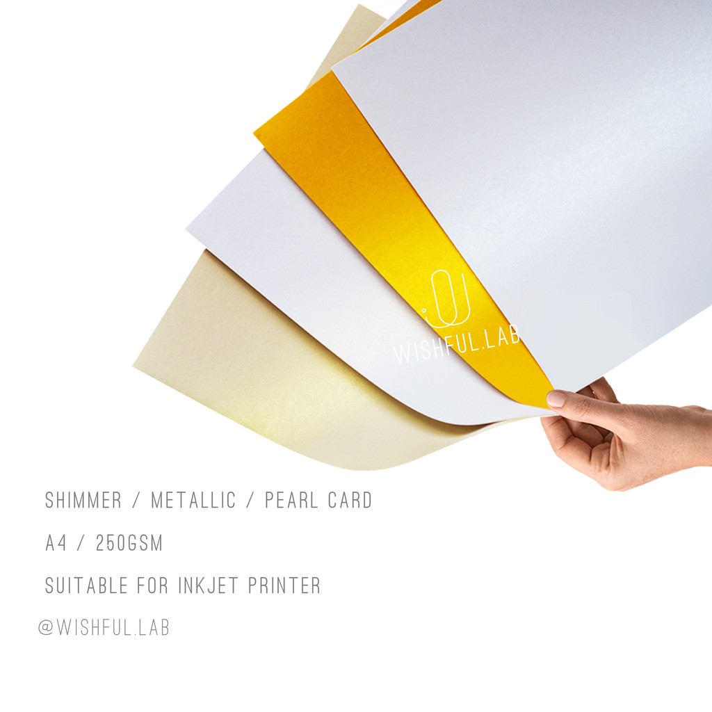 Ready Stock! Metallic / Pearl / Shimmer Art Card Paper 250gsm