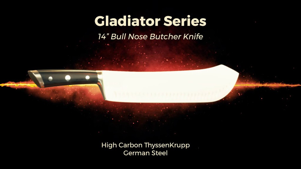 Dalstrong DALSTRONG Butcher's Breaking Cimitar Knife - Gladiator Series 8  Slicer - German HC Steel - Sheath Guard Included