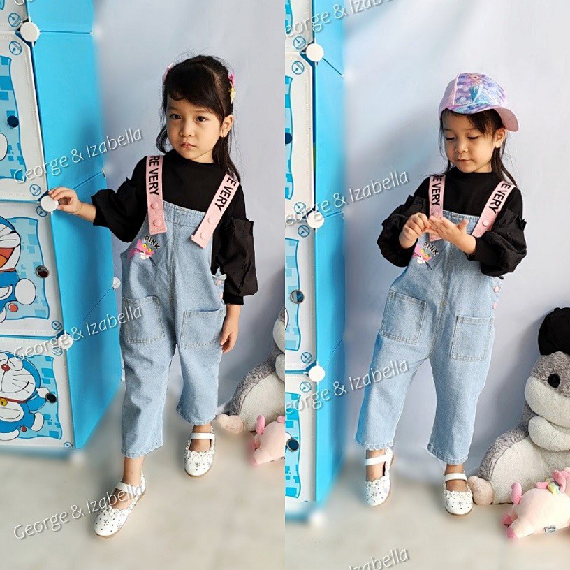 George & Izabella Ready Stocks in Malaysia - Girl Denim Set / Girl Jeans  Set / Girl Clothing Set / Kids Clothing Set