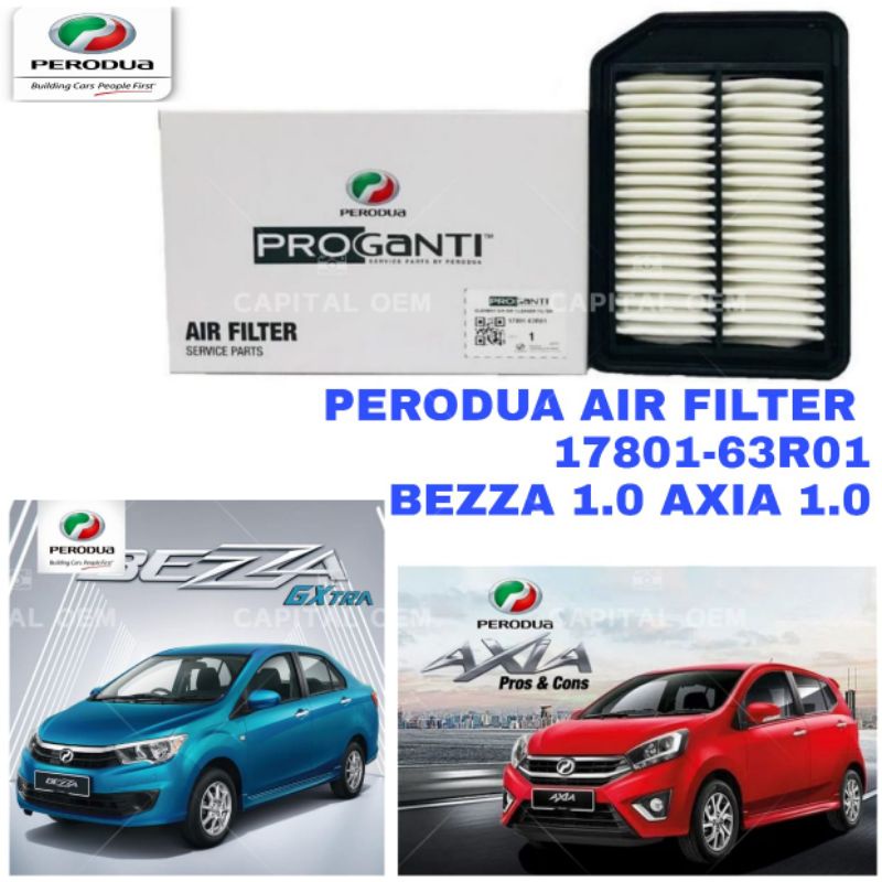 17801 63R01 PERODUA BEZZA 1.0 AXIA NEW 2017 2022 AIR FILTER