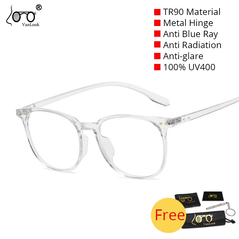 Anti Blue Ray Women Transparent Computer Glasses Game Screen