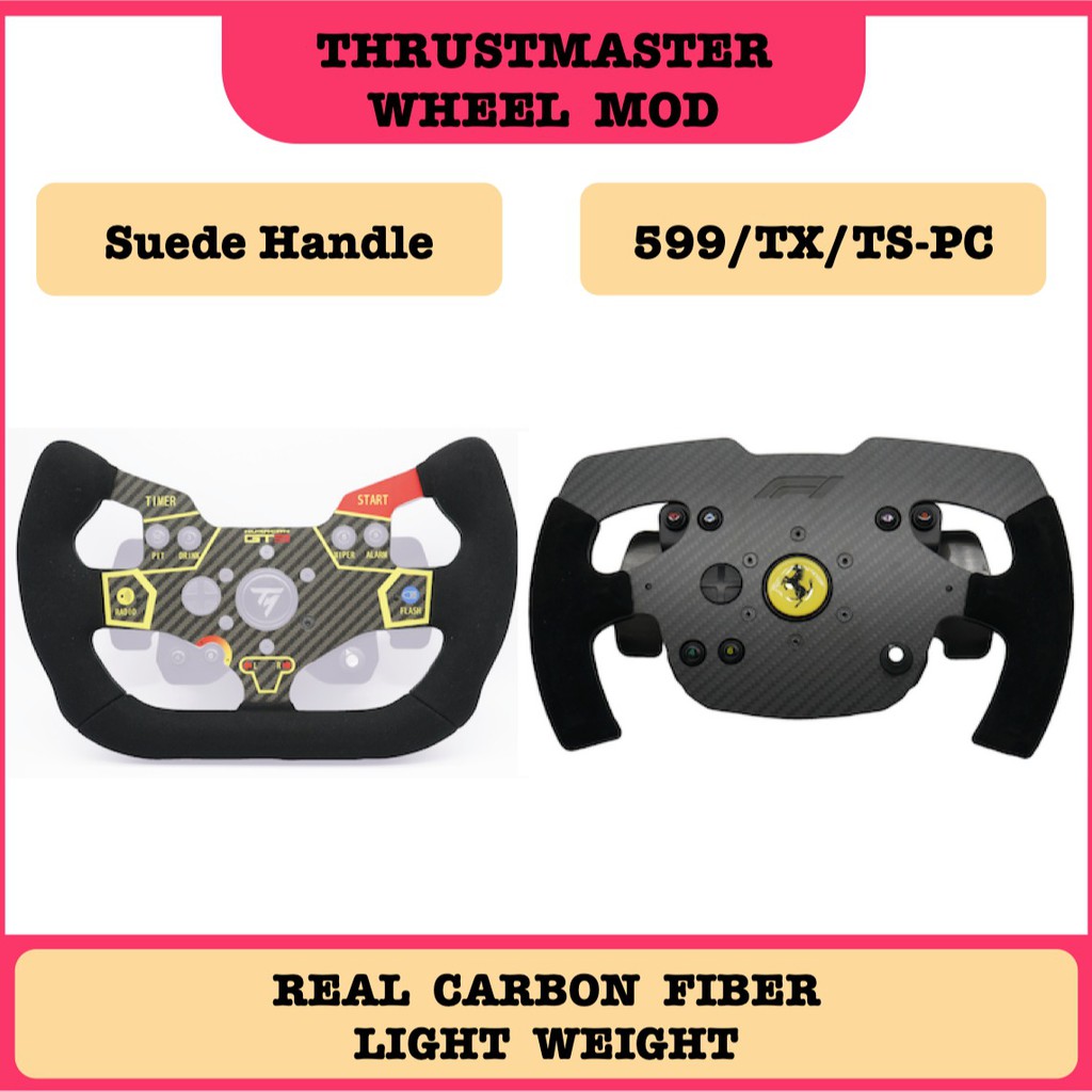 Thrustmaster T300RS T300GT Racing 13inch 33cm steering Wheel MOD DIY(carbon  fiber,suede)