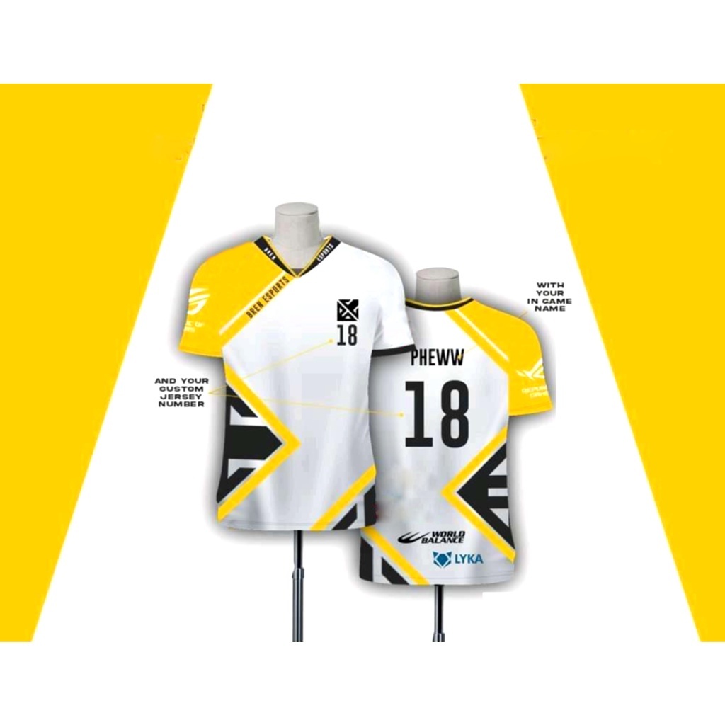 Bren Esports Black and Yellow custom Jersey - The Gaming Wear