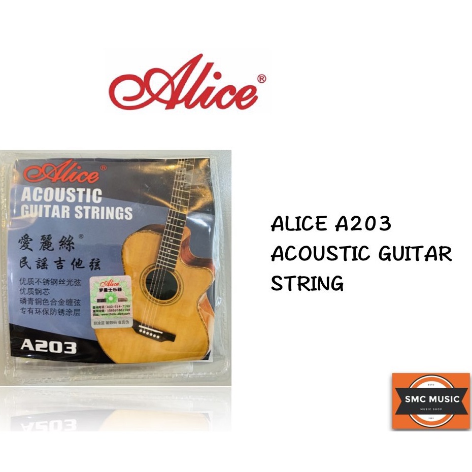 Alice Acoustic Guitar Strings A203 Shopee Malaysia