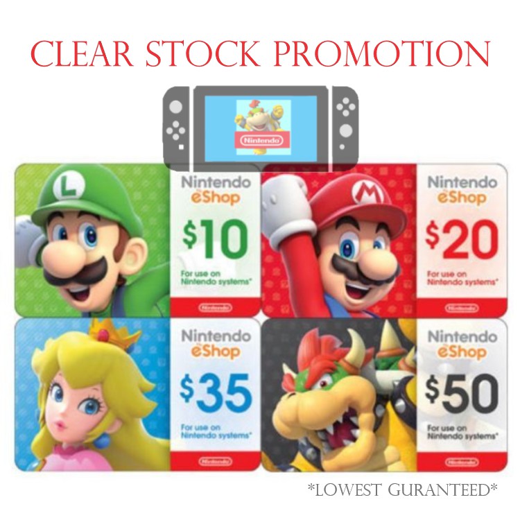 🇺🇸USA]Nintendo Switch eShop Prepaid Card Credit 5-100USD/Individual  Member (⚡Fast ), Video Gaming, Video Games, Nintendo on Carousell