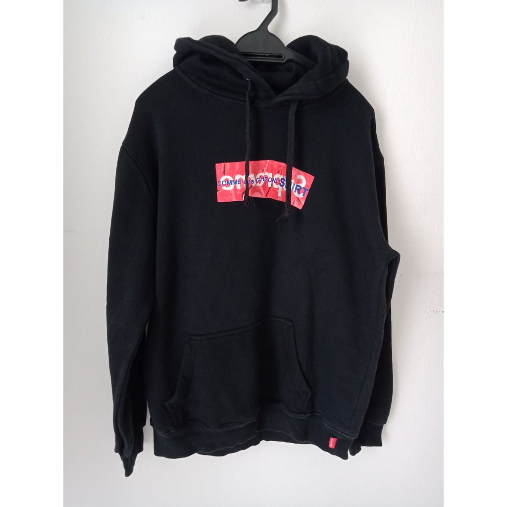 Supreme x cdg outlet hoodie black