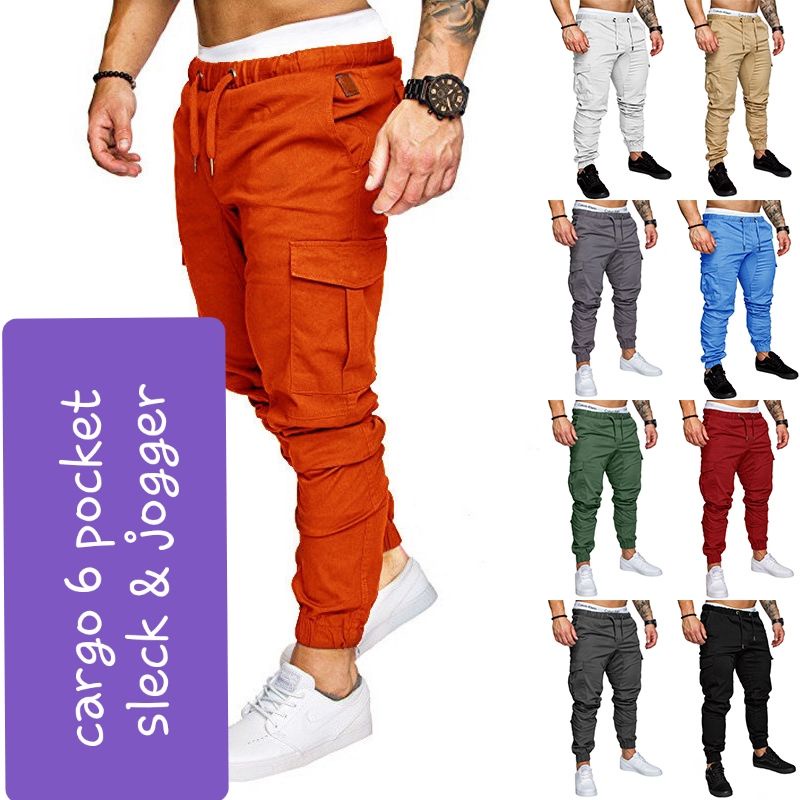 Cargo Jogger Orange Bronx Streetwear Jeans For Men, 54% OFF