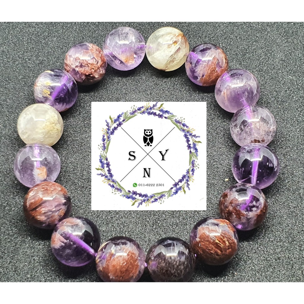 Purple phantom quartz deals bracelet