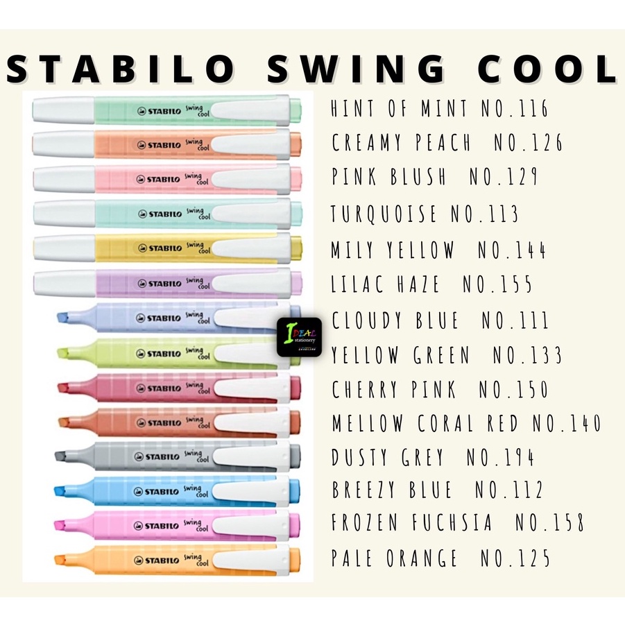 STABILO Highlighter Swing Cool Pastel 