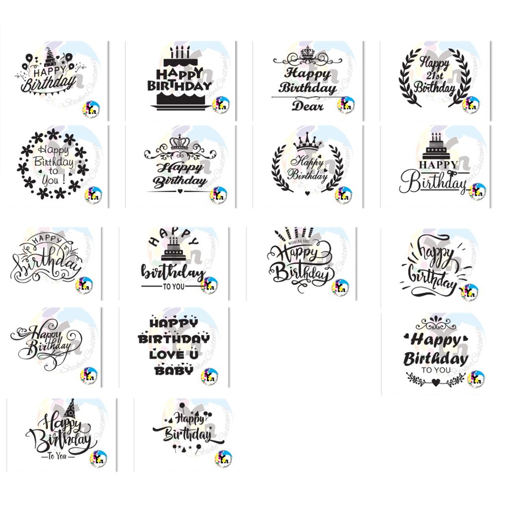  Happy Birthday Stickers, Happy Birthday Balloon