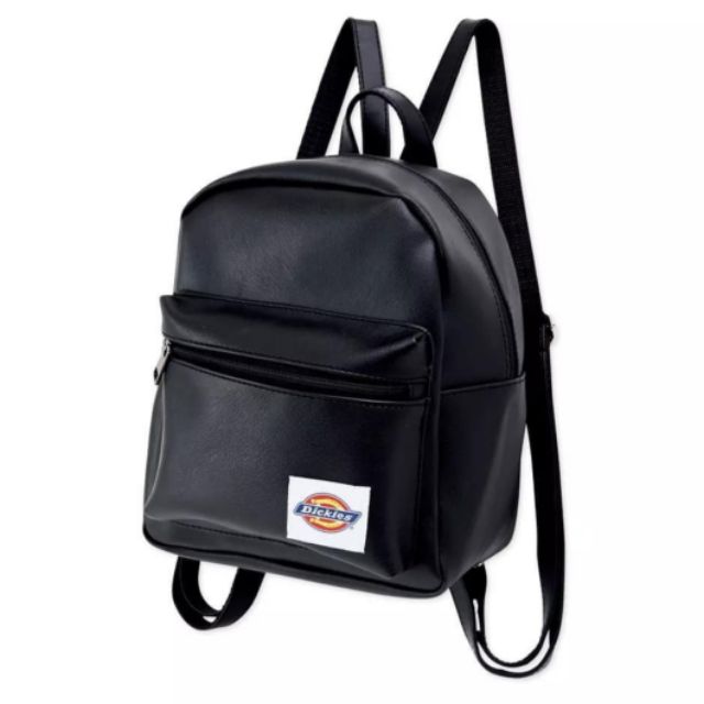 Dickies small black pu leather mini backpack japan magazine