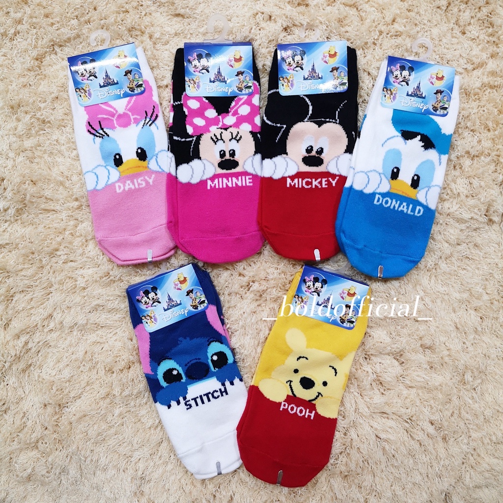 Disney Korea Cartoon Sweet And Cute Solid Color Mickey Minnie Dais Donald  Duck Cotton Sweat-absorbent Tube Socks Sports Socks - Socks - AliExpress