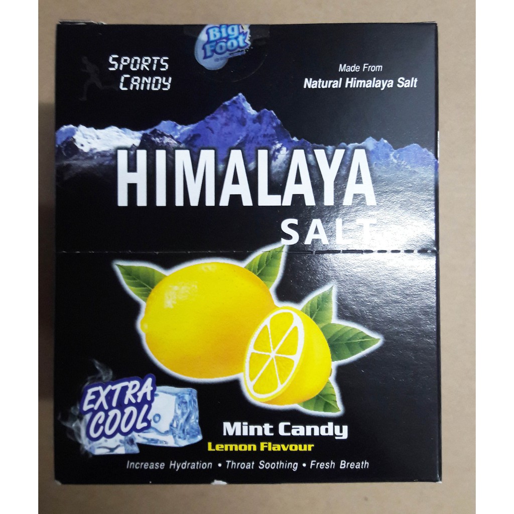 1 Box Big Foot Natural Himalaya Salt Mint Candy - Lemon Flavour ( 12 Pcs )