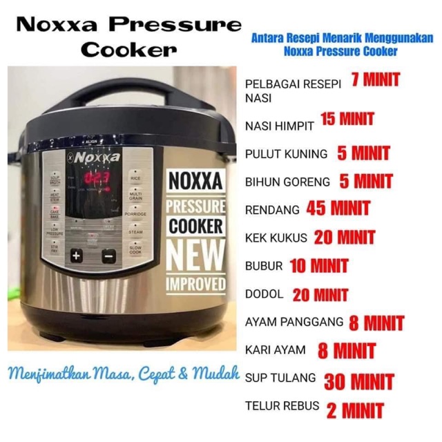 Pressure discount cooker resepi