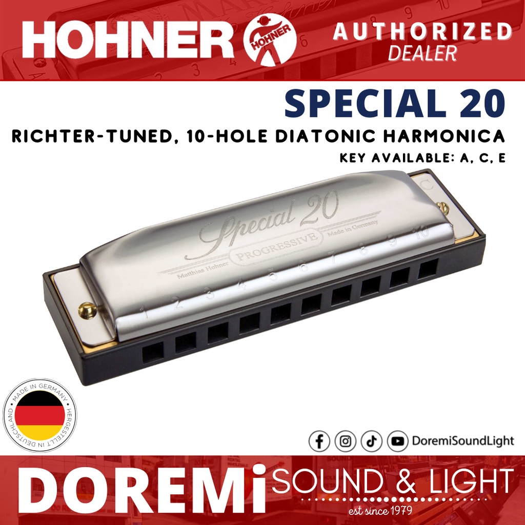 Harmonica Hohner Special 20 Progressive, various keys (new)