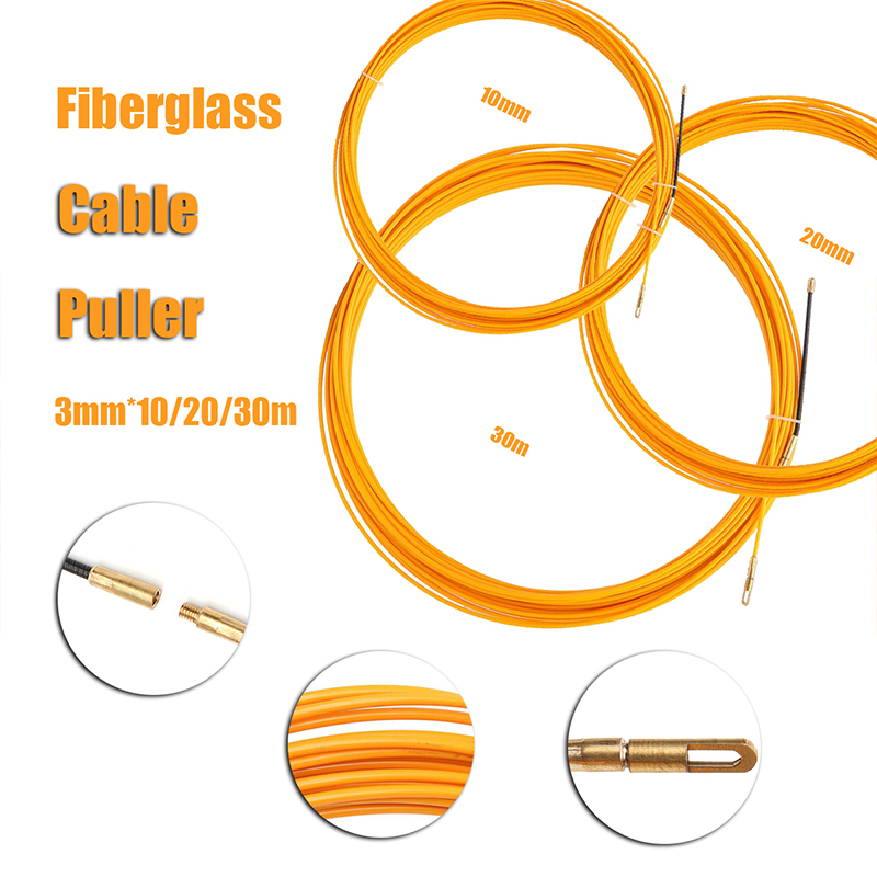 5/10/15/20/25/30M 3mm Cable Puller Fish Tape Yellow Cable